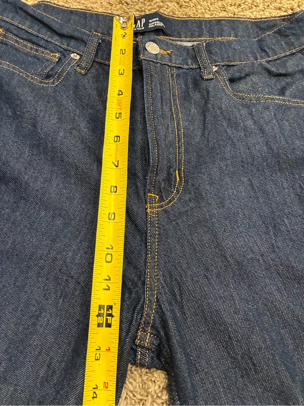 GAP Wide-Leg Dark Blue Denim Jeans Superlight Palazzo - Picture 12 of 16